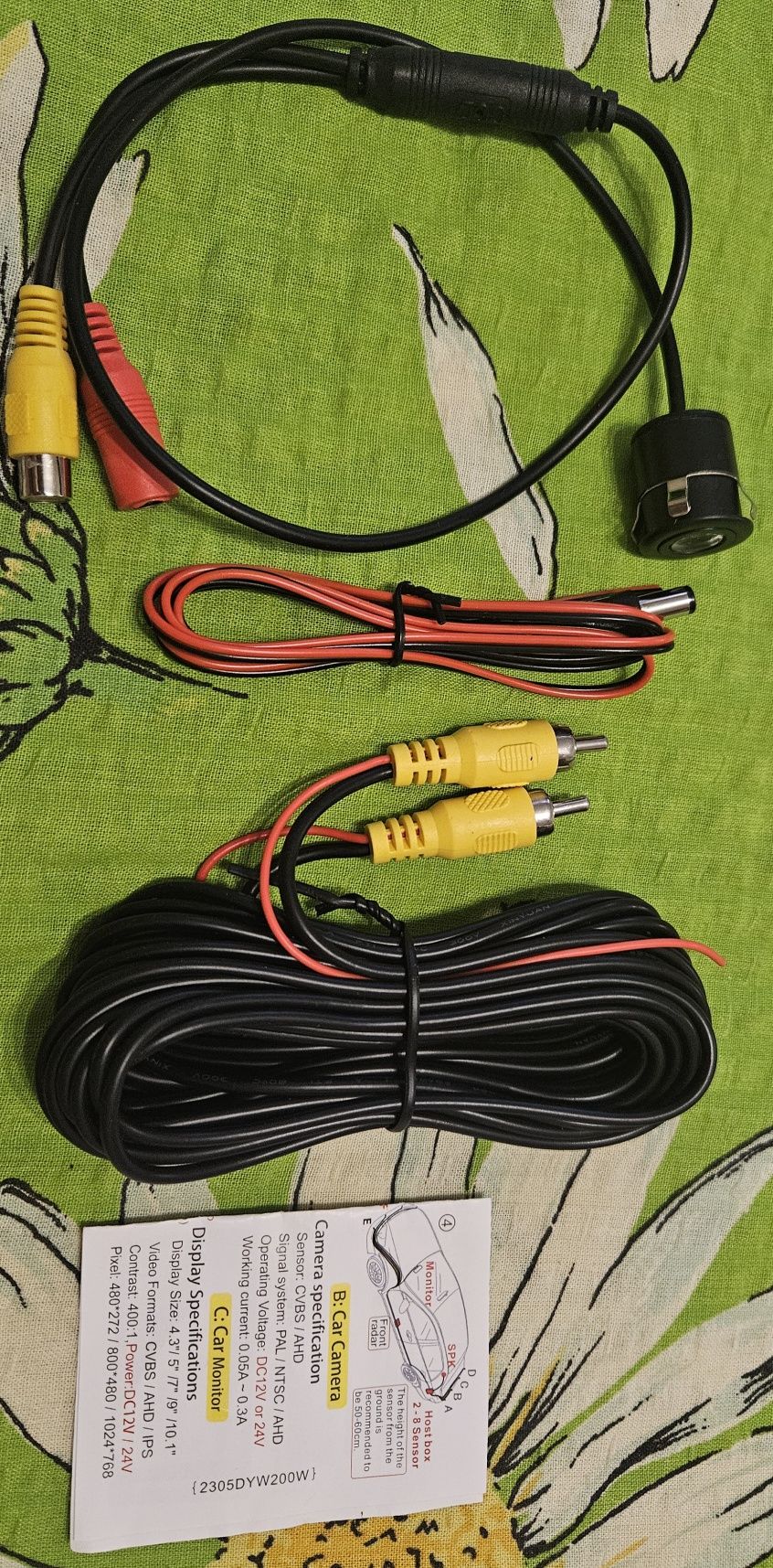 Автомобільна камера + кабель RCA 6 м.