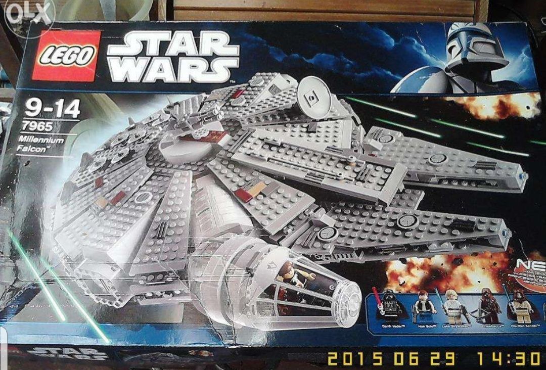 Caixa legos do Star Wars do Millenium Falcon