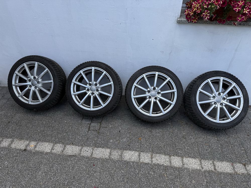 Opony zimowe z felgami 245/40 R18, Audi A4, A6.