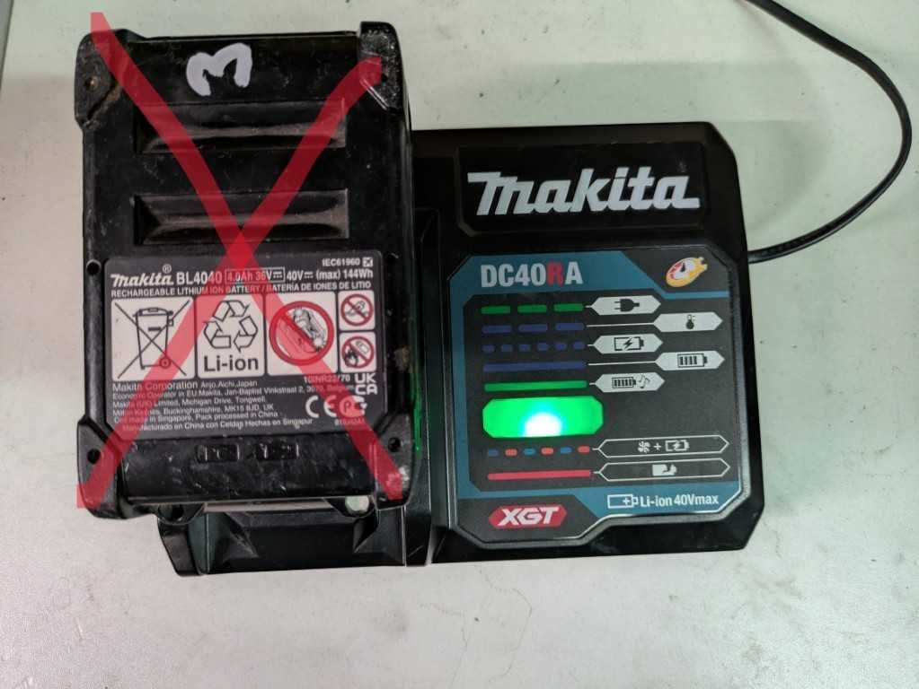 Makita XGT 40V carregador com adaptador LXT 18V