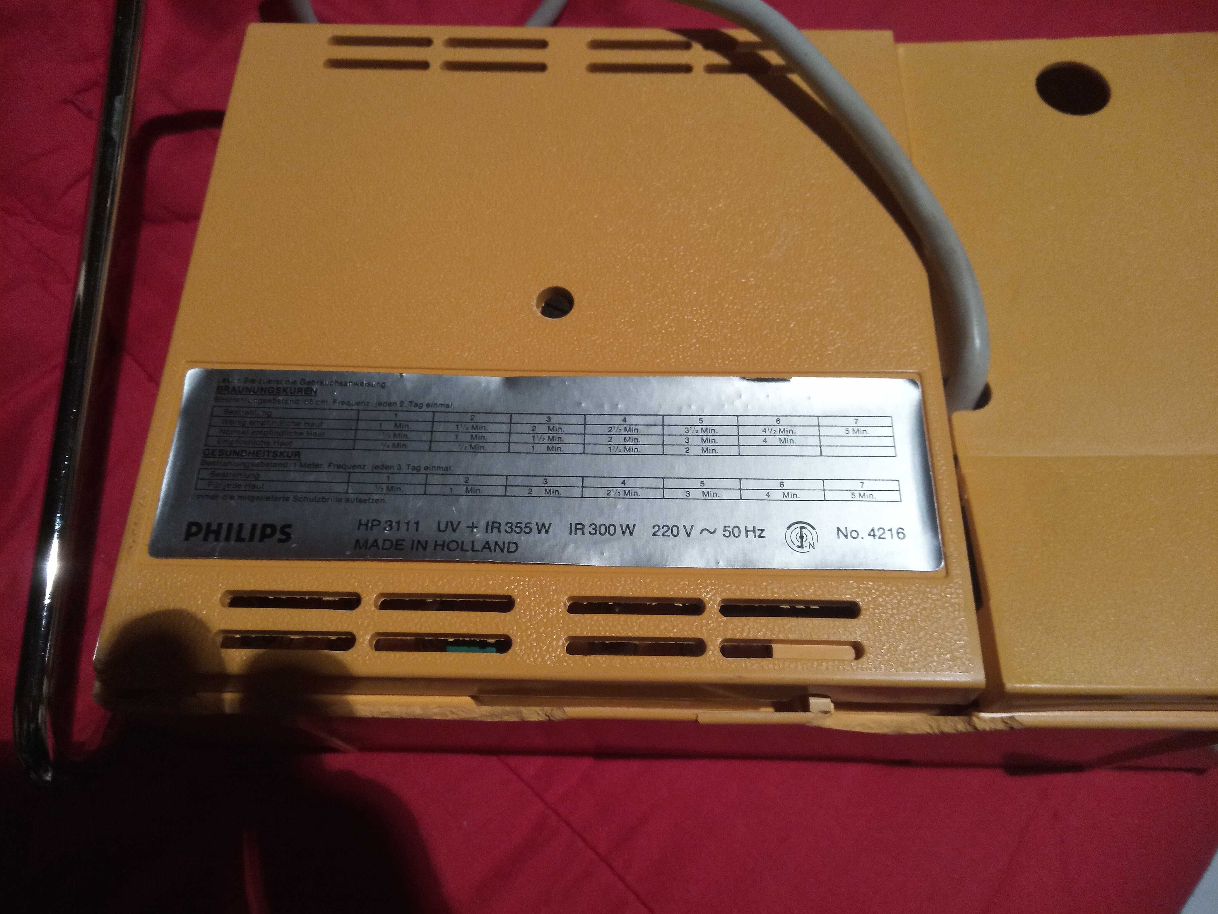 lampa kwarcówka UV podczerwień IR Philips HP3111