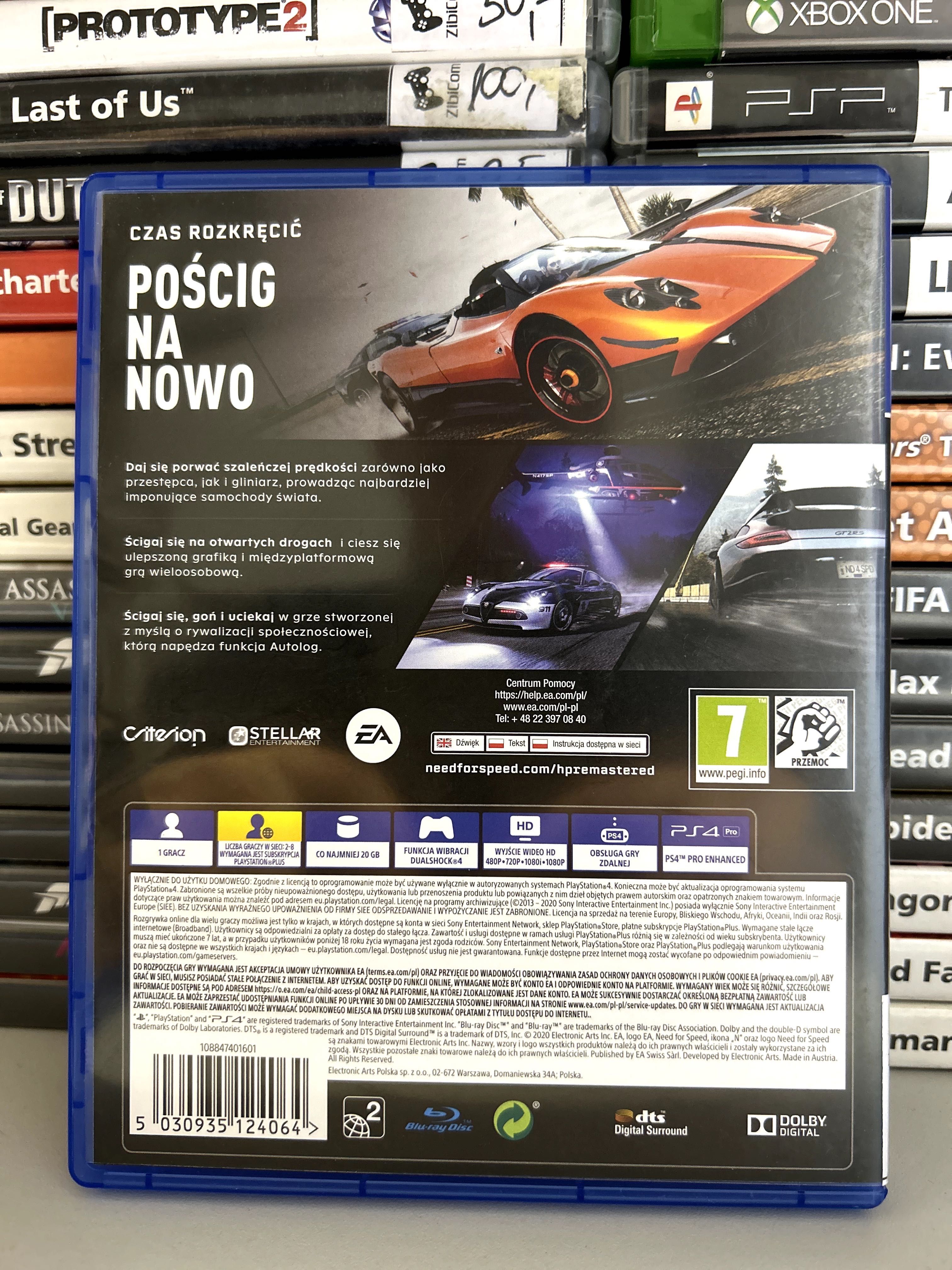 Need For Speed NFS Hot Pursuit | PL | PS4 / PS5 | Sklep|Kraków|Wysyłka