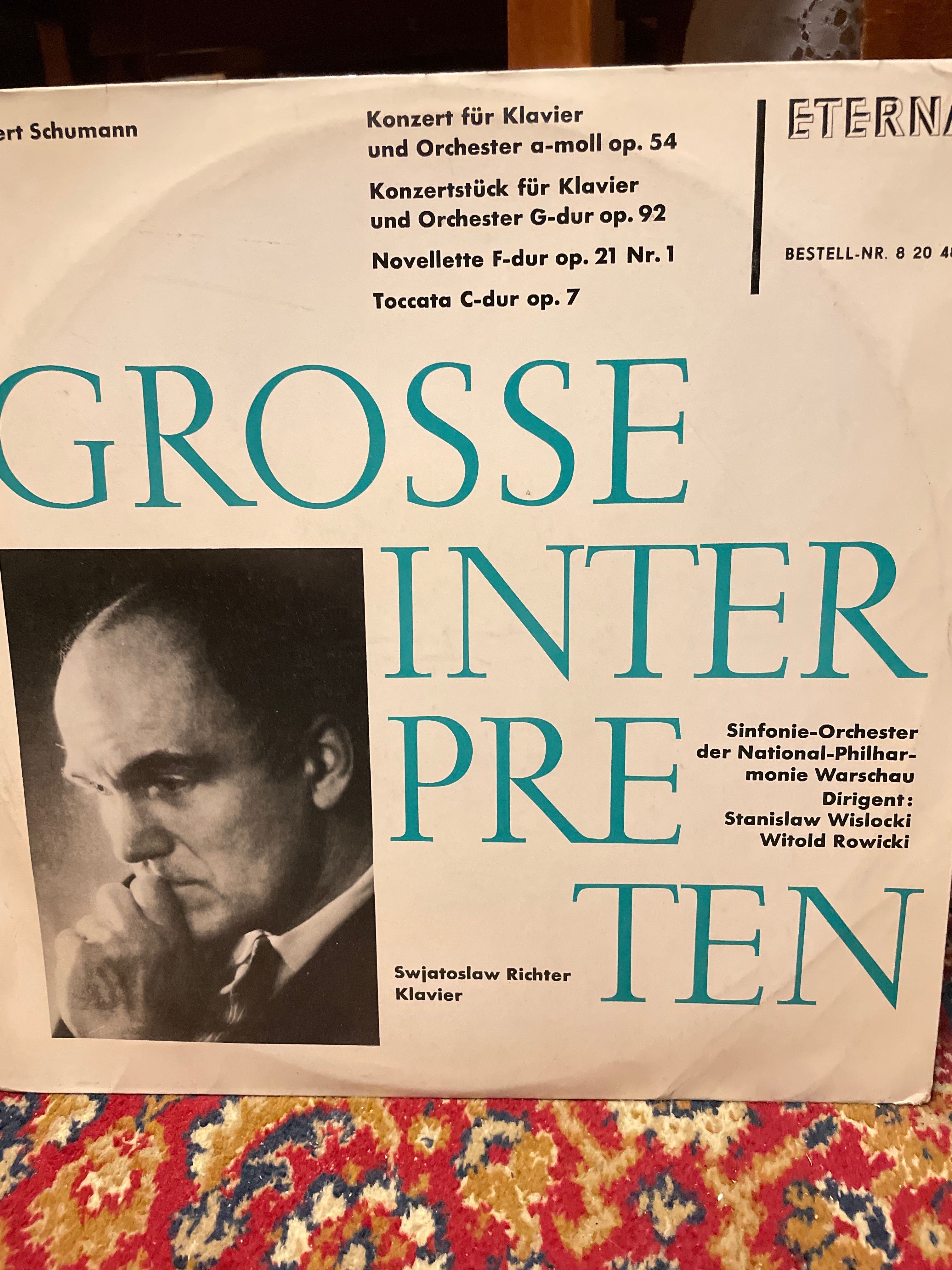 płyta winylowa Robert Schumann, Grosse Interpreten