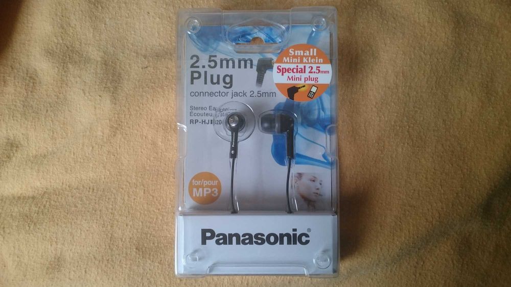Mini Auscultadores/Headphones Panasonic RP-HJE201 Novos mini ficha