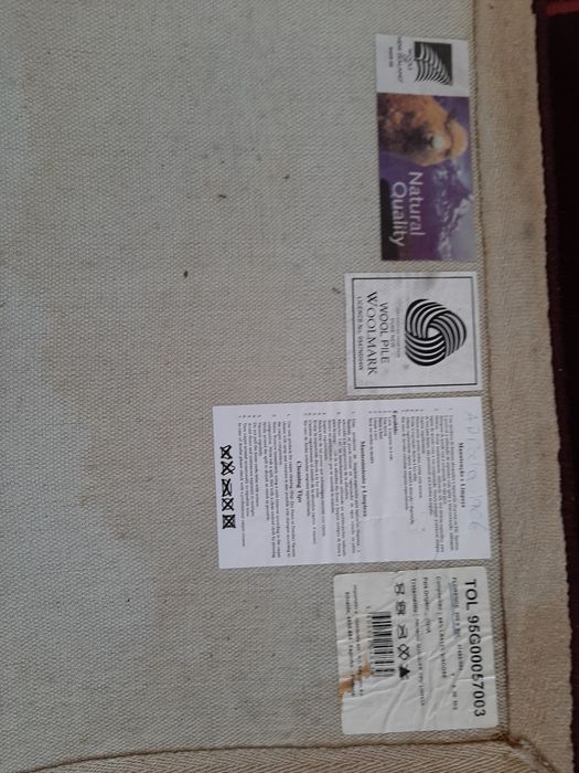 Tapete  grande 2mX3m/ 100% lã Woolmark-  bordeau