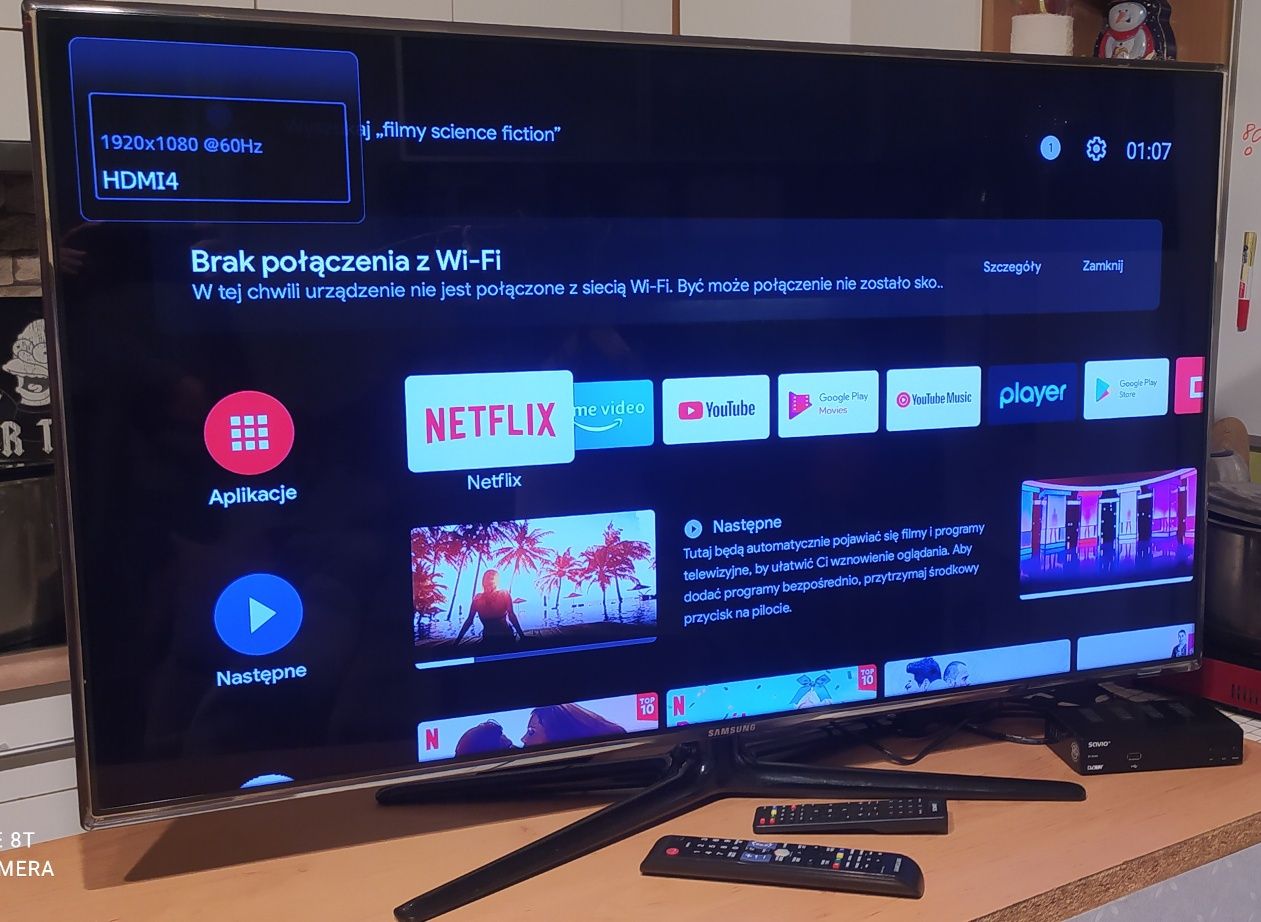 Telewizor 46" LED Samsung UE46D7000LS plus dekoder DVB-2 HEVC.