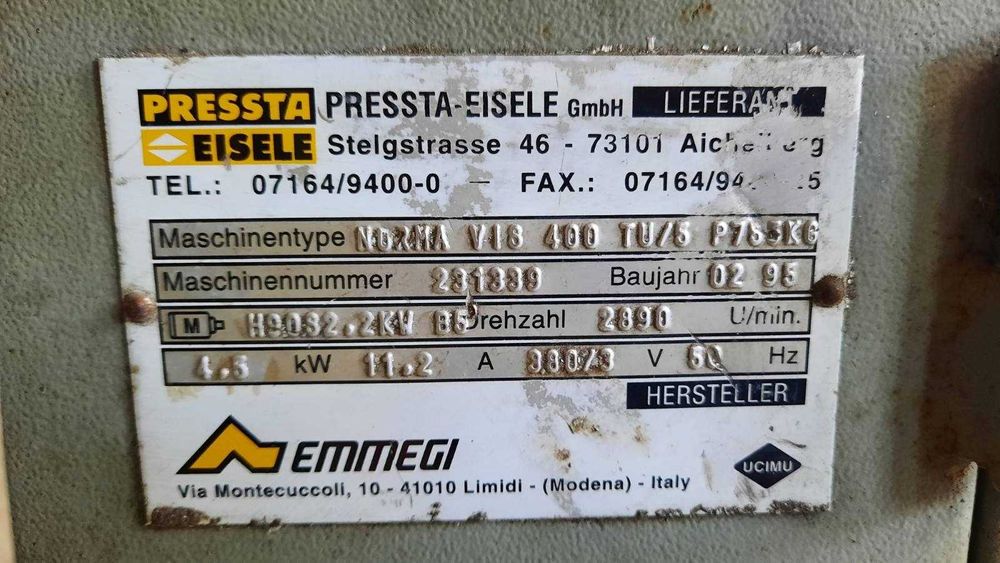 Podwójna piła do metalu Pressta Eisele, ukośna, duża, lms-d-350-400