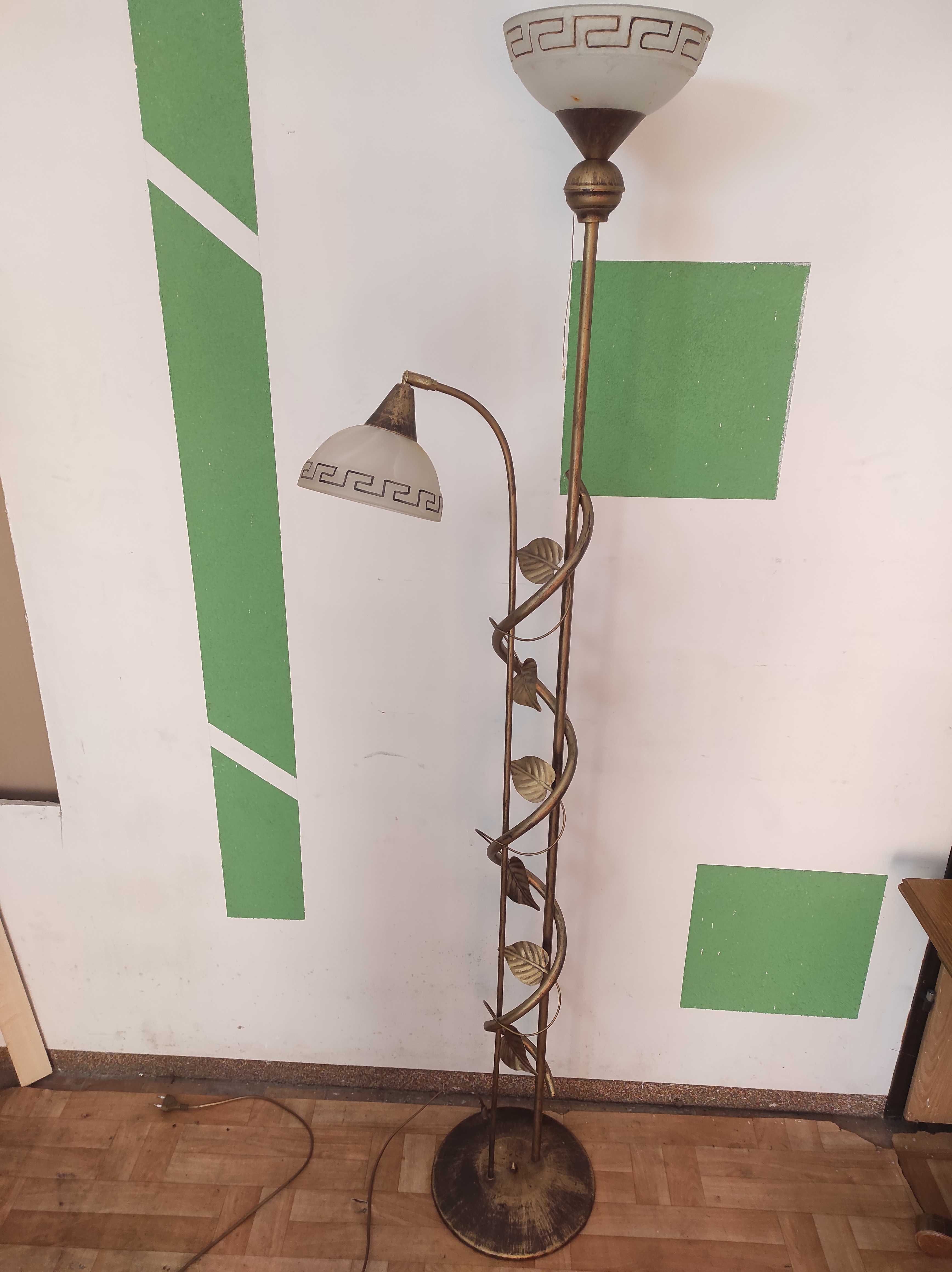 Lampa stojąca salonowa, podłogowa 182 cm. Bluszcz metaloplastyka