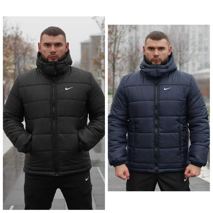 Мужская зимняя черная куртка Nike водонепроникна зимова куртка найк