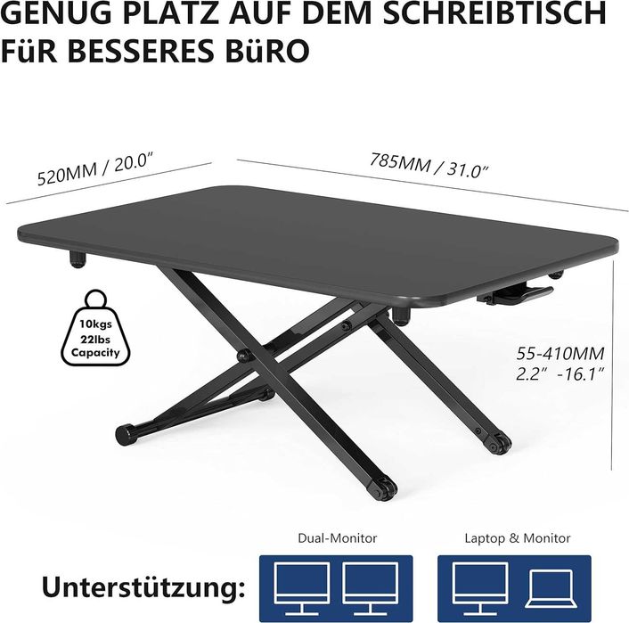 Biurko/ stolik/ podpórka/ blat/ stół/ 78cmx52cm/FITUEYES !7419-A!