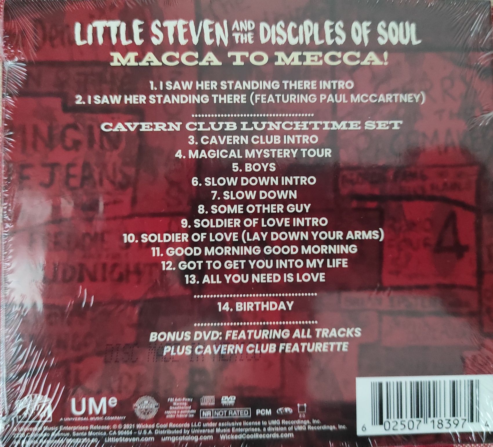 Little Steven and the Disciples of Soul - Macca To Mecca - CD+DVD Novo