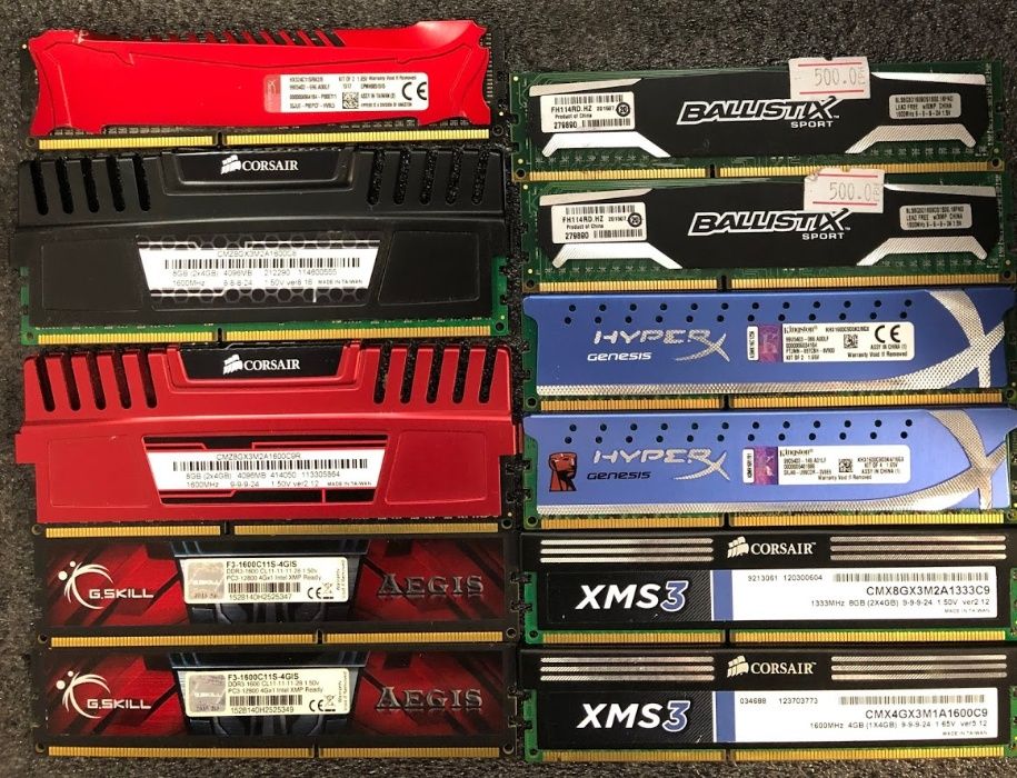 Оперативная память 4Gb DDR3 Брендовые 1600Мгц PC3-12800 радиатор бу