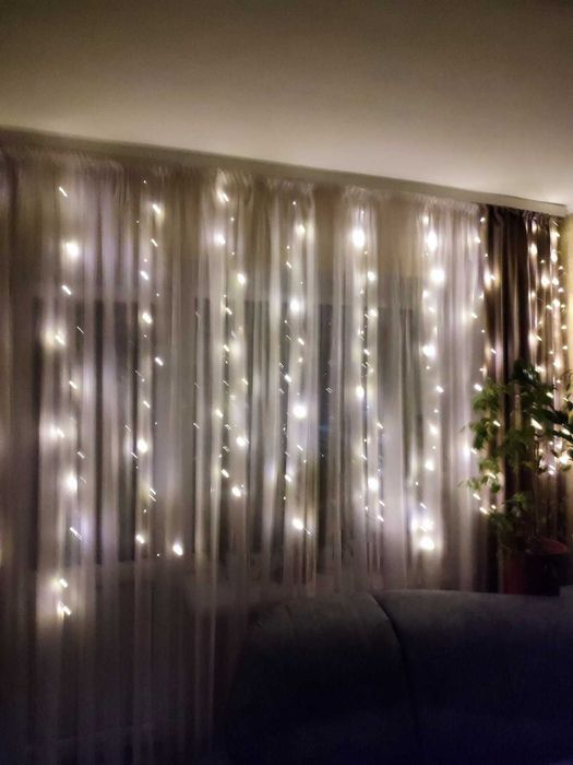 LED гірлянда "штора" світильник USB/ЮСБ  DC 5V 3*2м/3*3м