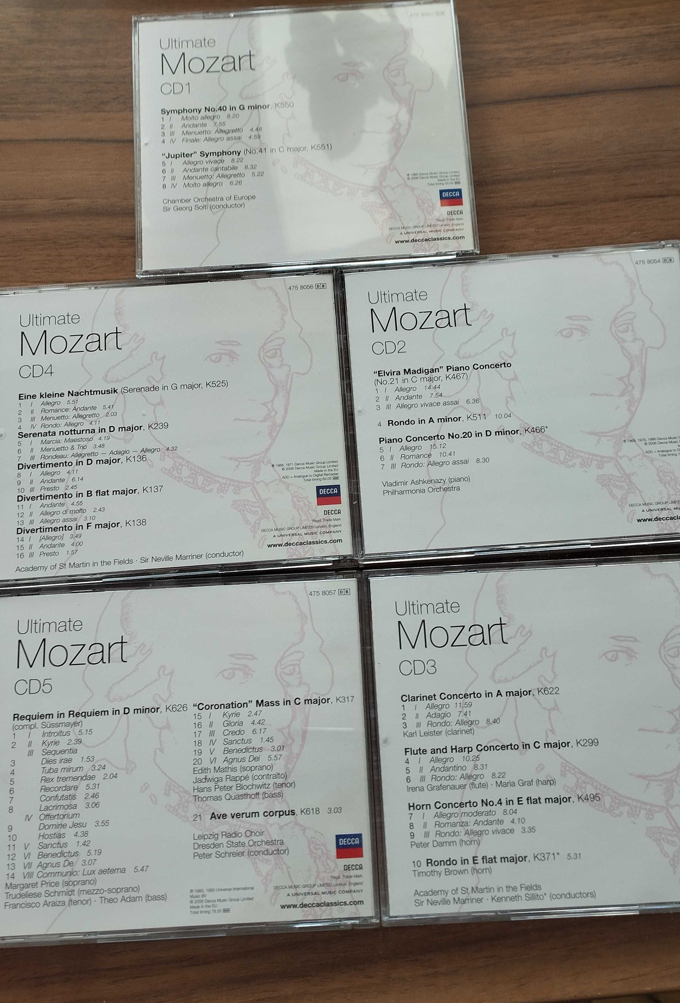 Ultimate Mozart the essential masterpieces - 5 CD box, jak nowe