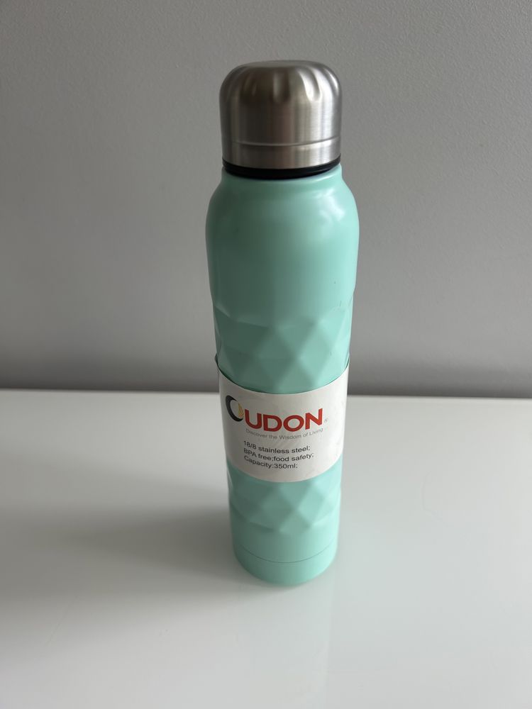 Nowy, miętowy termos bidon ze stali nierdzewnej Oudon - 350 ml