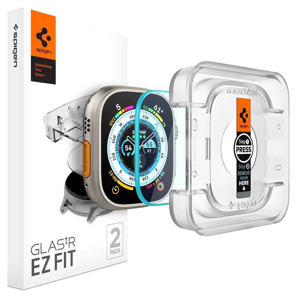 Защитное стекло Spigen Glas.tR EZ Fit 2Pack Apple Watch Ultra 1/2 49mm