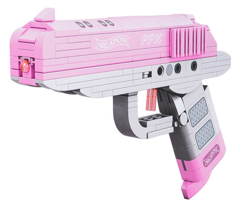 Zestaw Klocków Pistolet Różowy 237El.