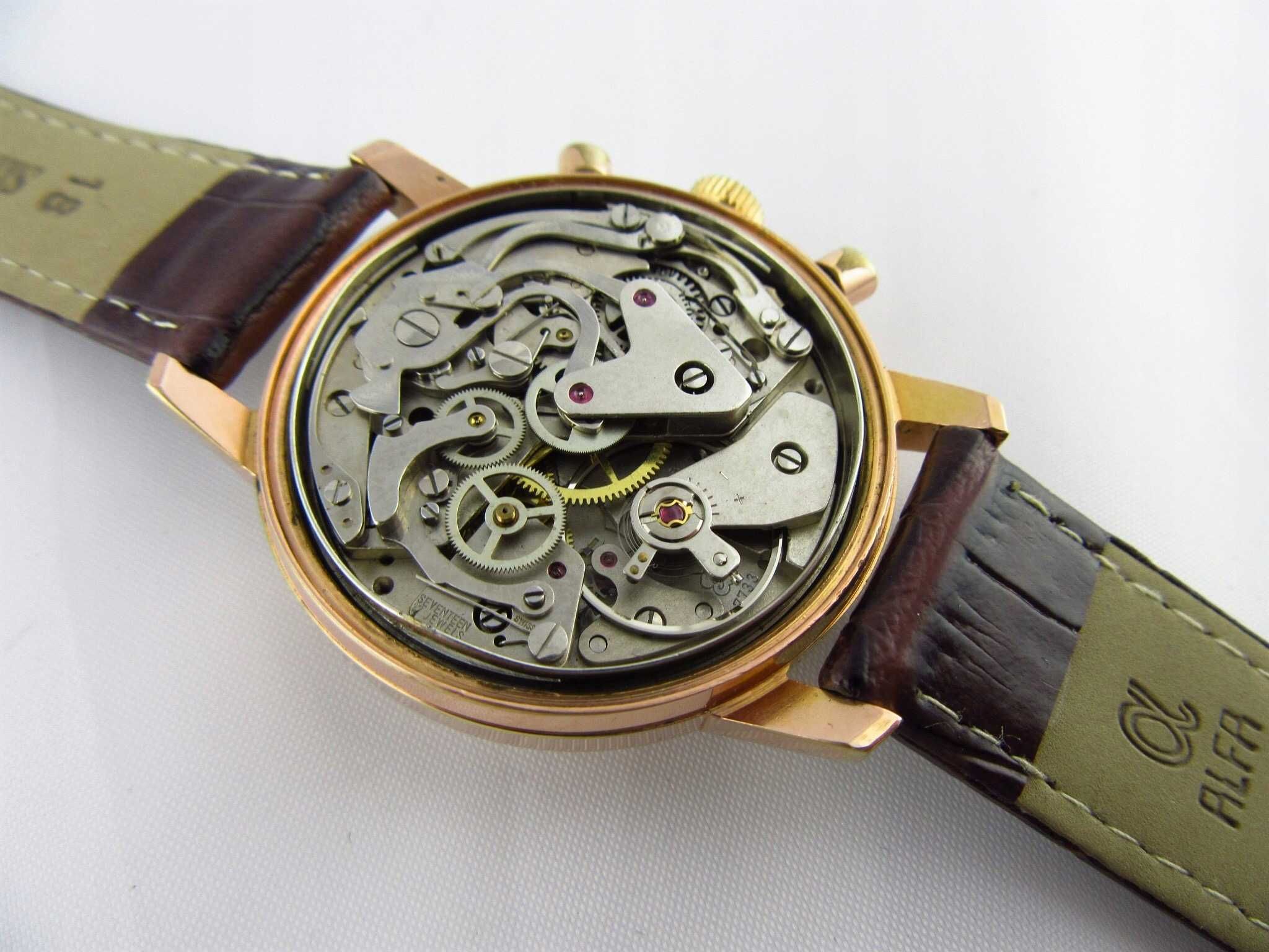 szwajcarski zegarek vintage Ledina Valjoux 7733