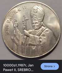 Srebrna moneta Jan Pawel ll