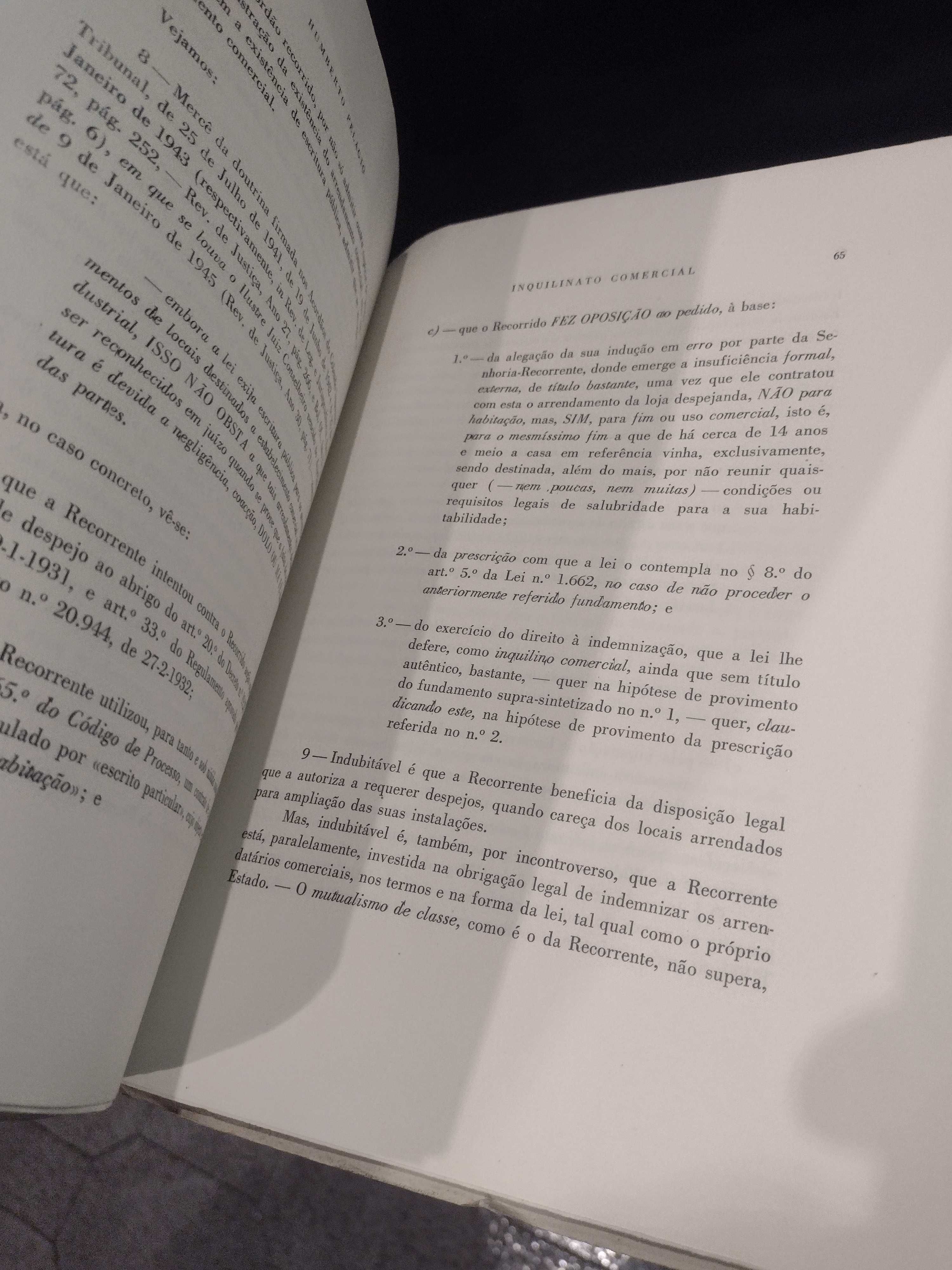 Trabalhos Forenses Vol 1 Inquilinato Comercial 1946 Humberto Pelágio
