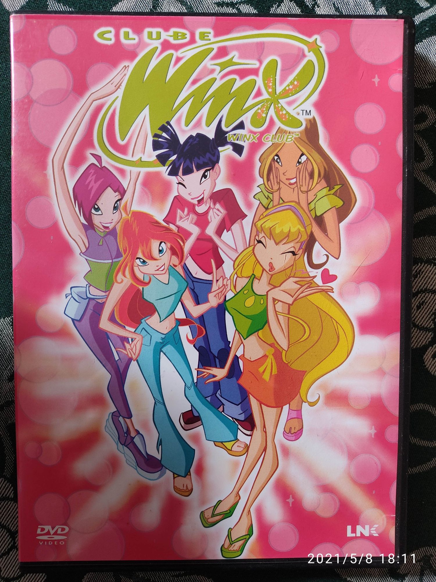 Conjunto 5 filmes de animação DVD Winx