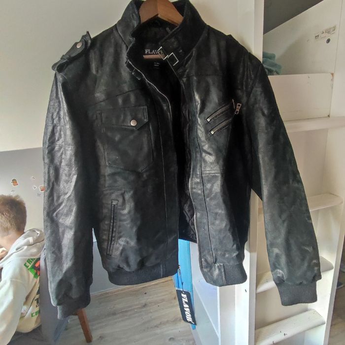 Męska sztuczna skórzana kurtka