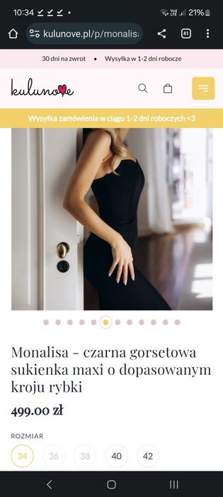 Kulunove Monalisa - czarna gorsetowa sukienka maxi o dopasowanym kroju