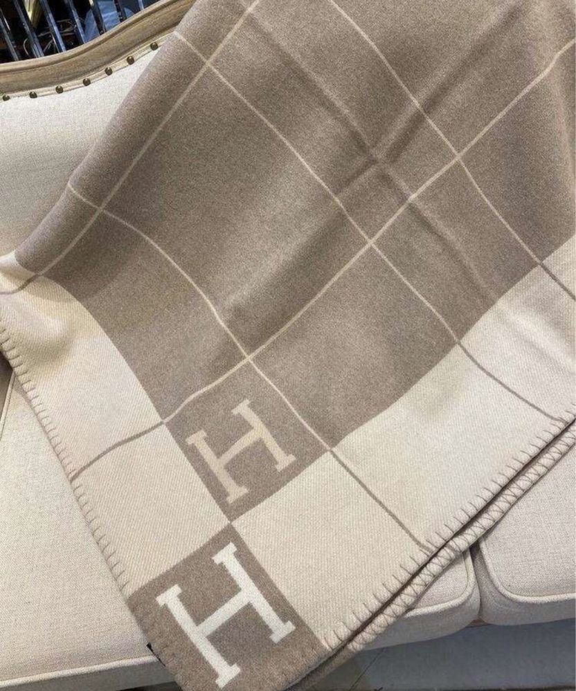 Плед Hermes Throw бежевый