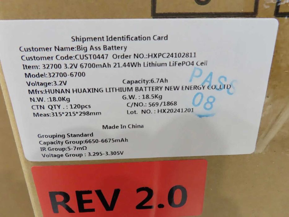 Элементи Lifepo4 Huaxing 3,2v 6700mah