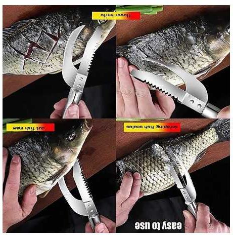 Escamador de peixe multifunções