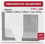 Mur oporowy typu „L”, ściana oporowa 200cm