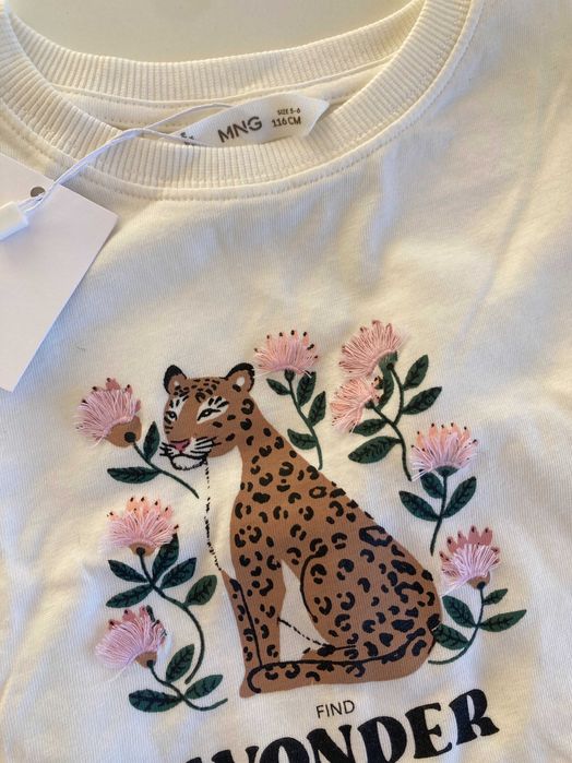 Camisola Branca de Menina, Mango, Tam.5/6