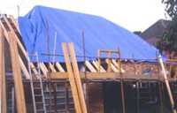 Будівельний тент, брезент для накриття даху, навісу, сіна, зерна, дров