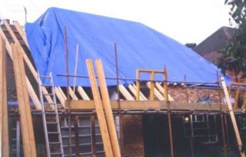 Будівельний тент, брезент для накриття даху, навісу, сіна, зерна, дров