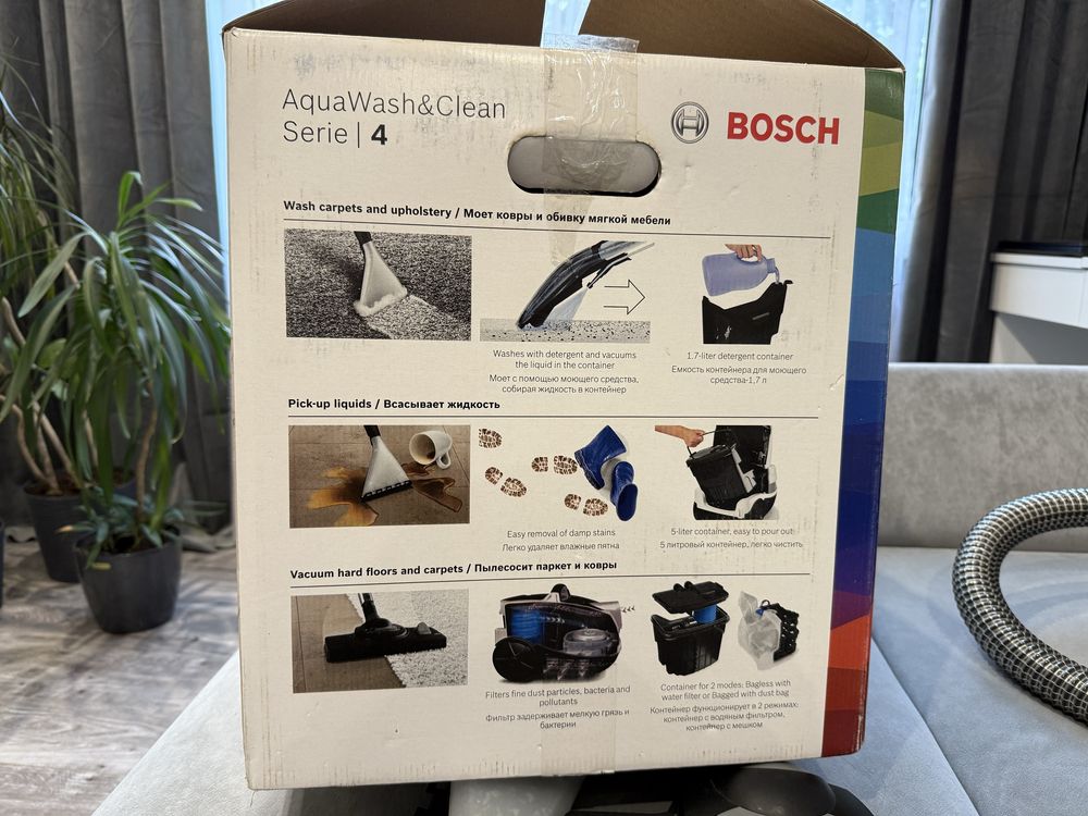 Миючий пилосос з аквафільтром BOSCH Aqua Wash Clean serie 4
