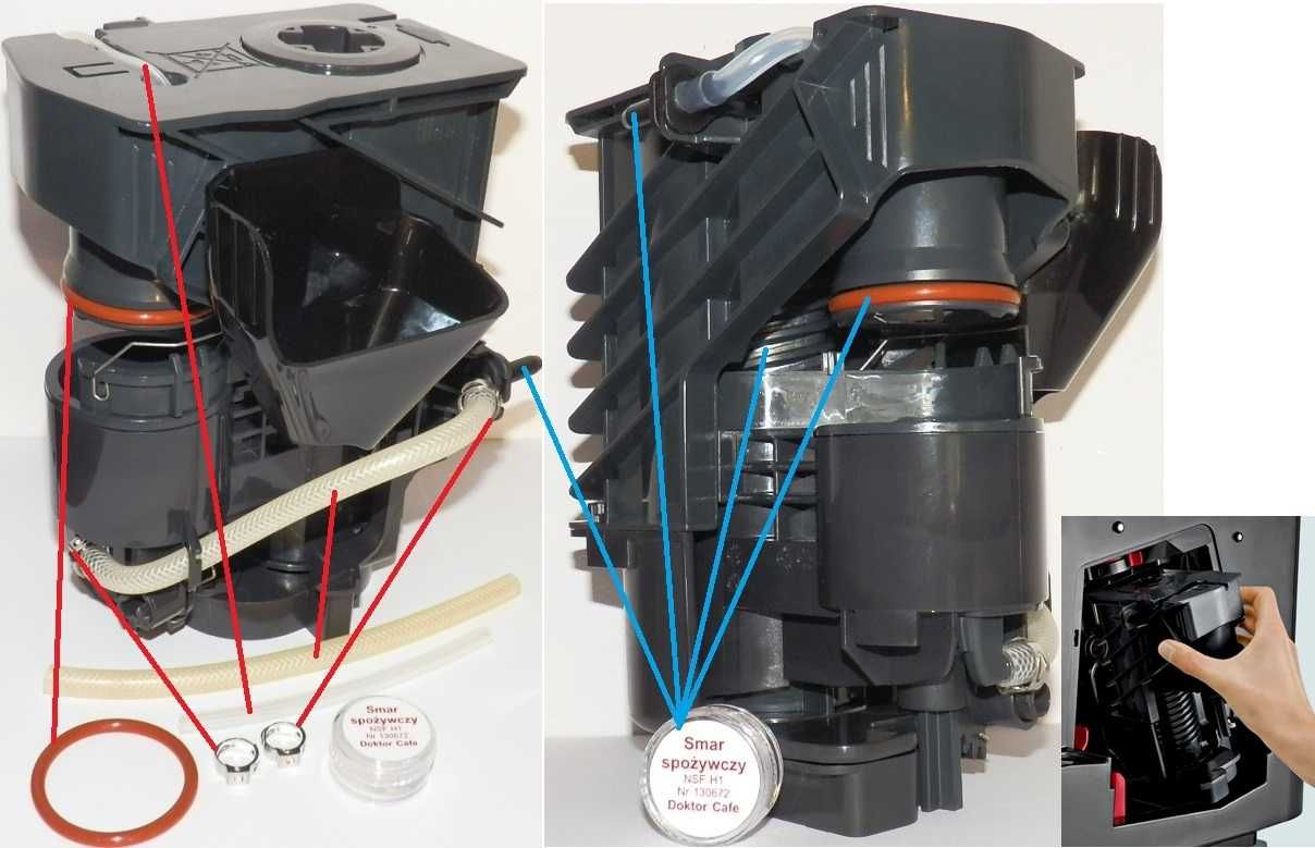 Zestaw uszczelka smar Siemens EQ.3 EQ3 TI30 EQ9 EQ.9 TI90 TI91 s300