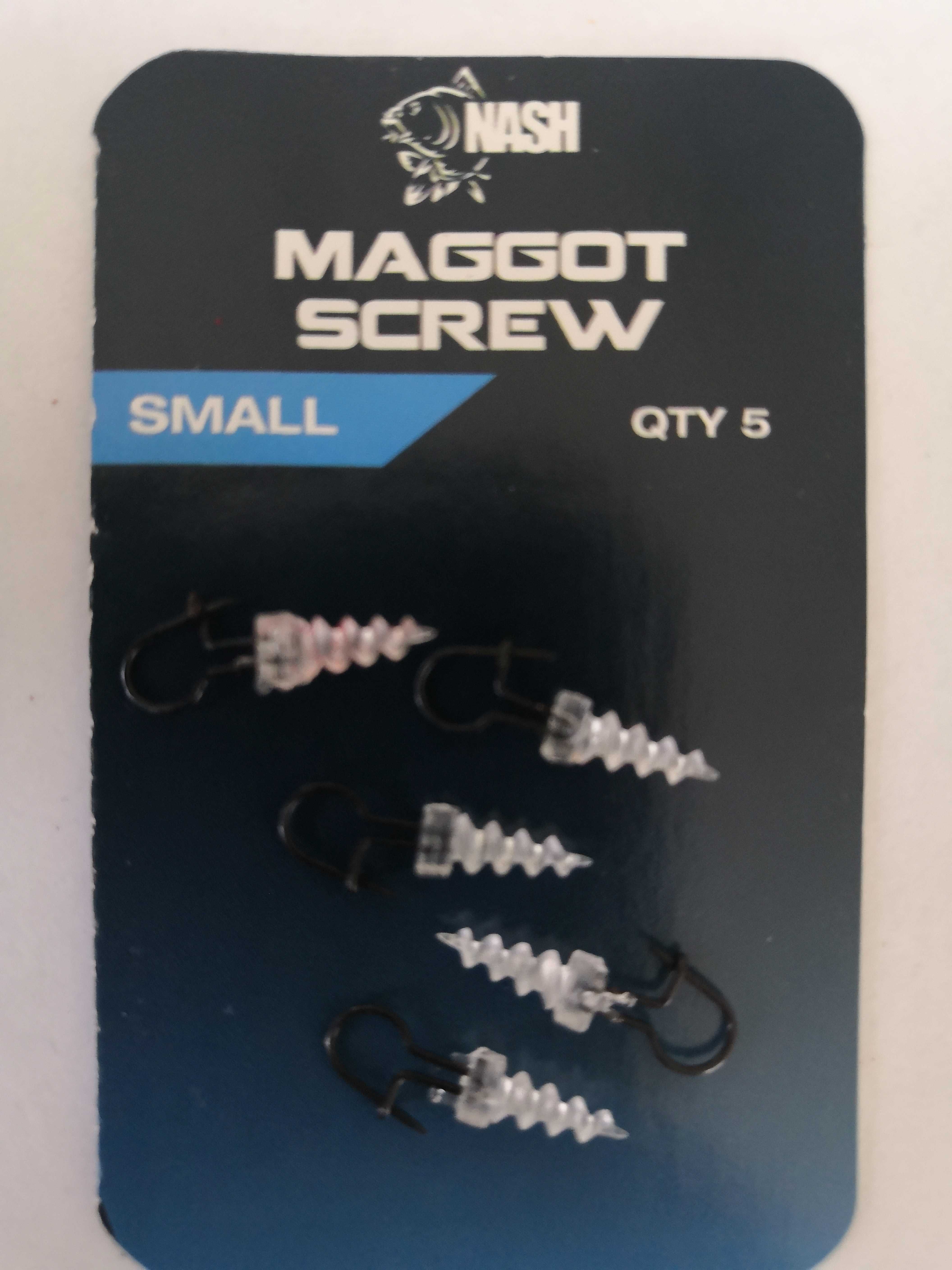 Klips do robaków z wkrętem nash maggot screw small