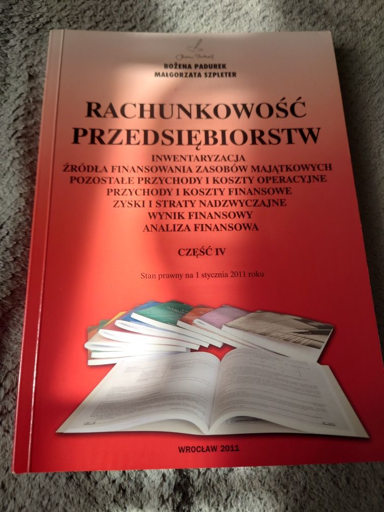 Rachunkowość przedsiębiorstw Część IV cena ostateczna