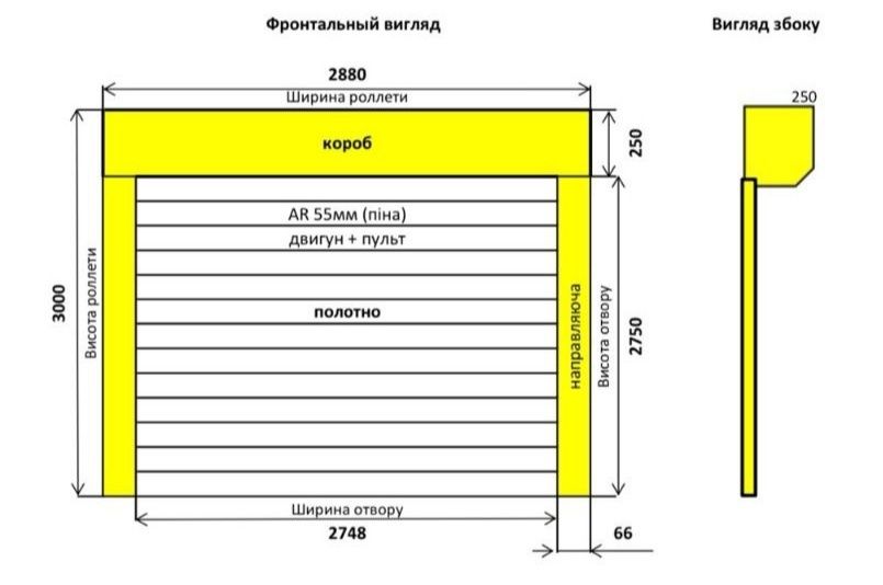 Brama garażowa ROLOWANA z napędem ocieplana na otwór 300*300   od ręki