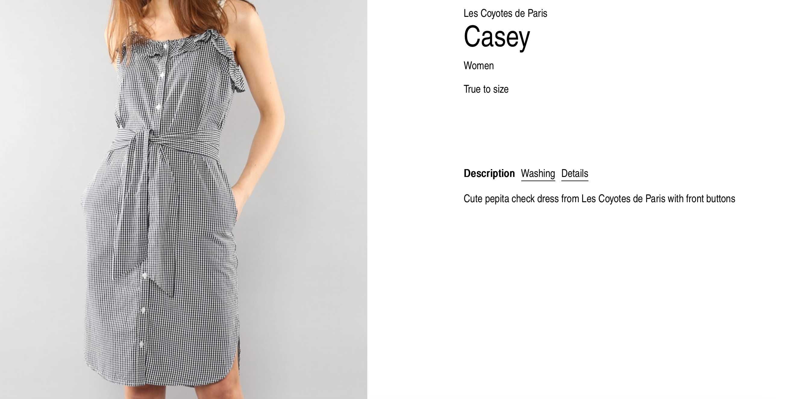 Sukienka Les Coyotes de Paris Casey dress kratka vichy 250 euro