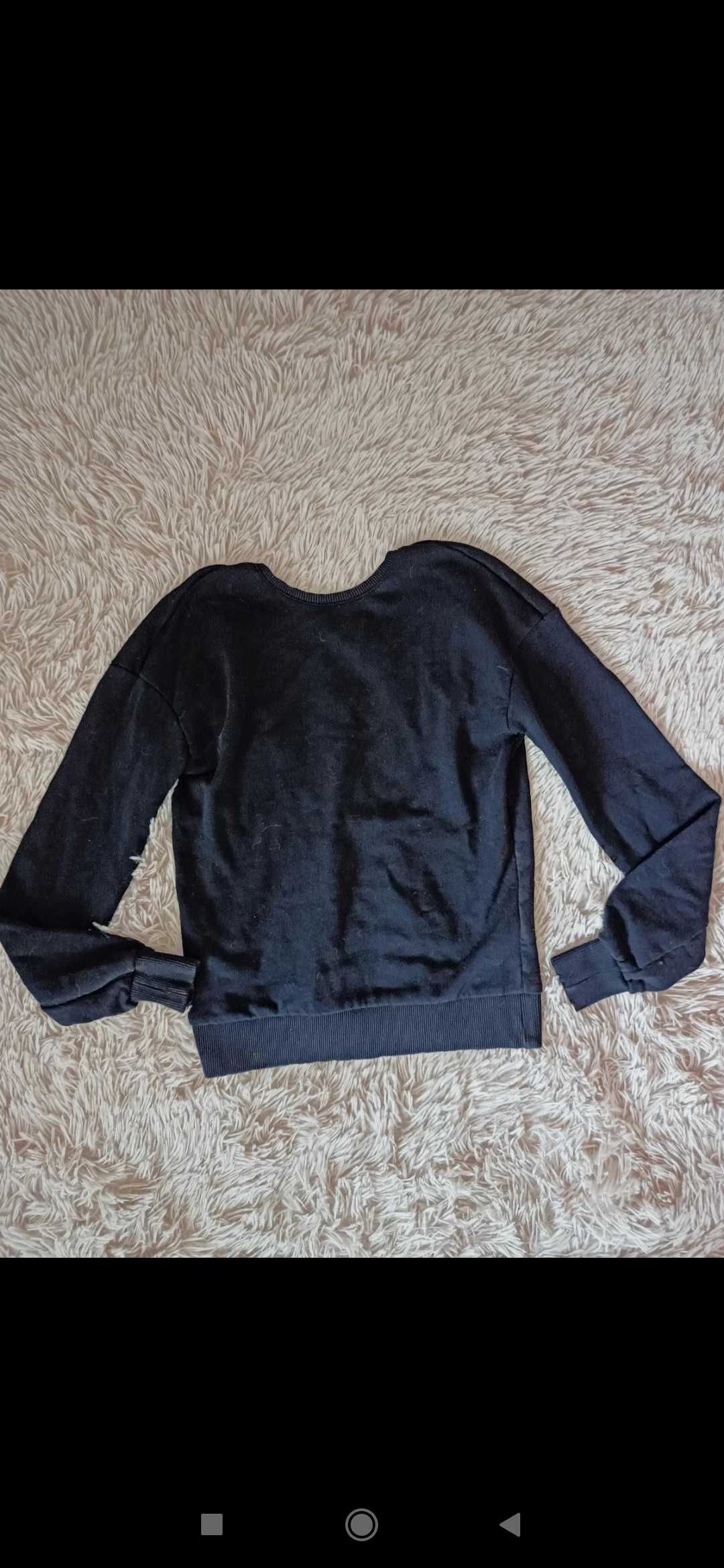 Bluza czarna Na-Kd bawełniana z wycięciem 32/34 XS klasyczna damska