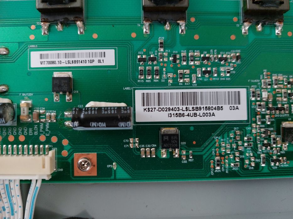 Плата інвертор підсвітки VIT70080. 00, VIT70080. 10 REV:2..