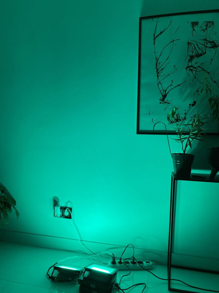 nowy Halogen LED RGB mocny zewnetrzny 50W +pilot / oswietlenie led