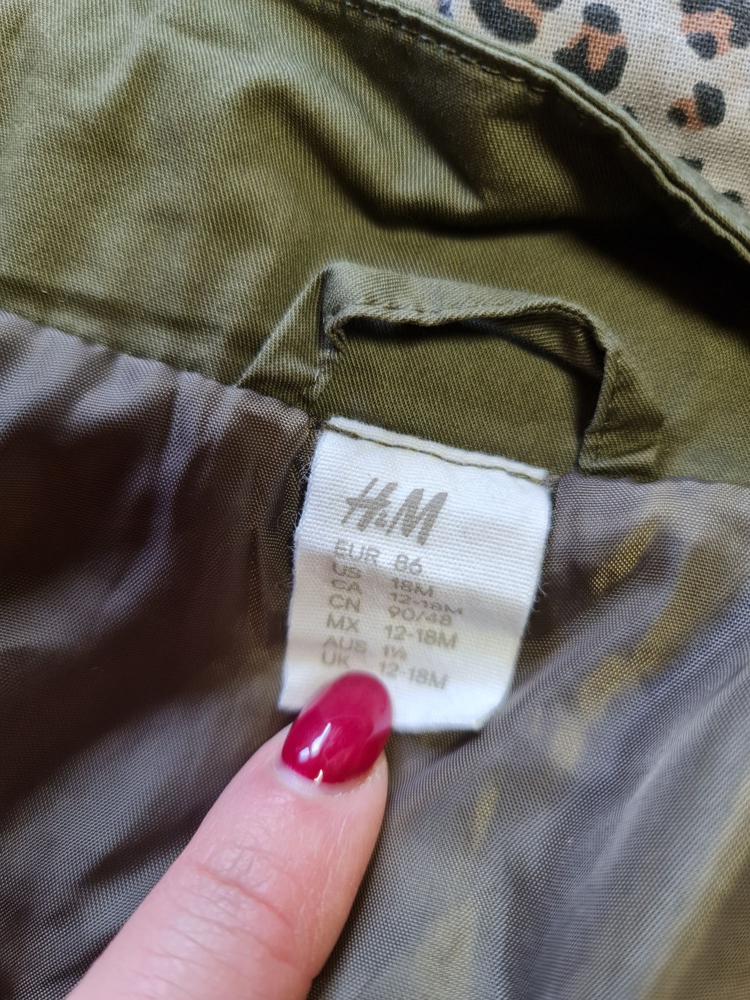 Kurtka parka h&m 86 khaki