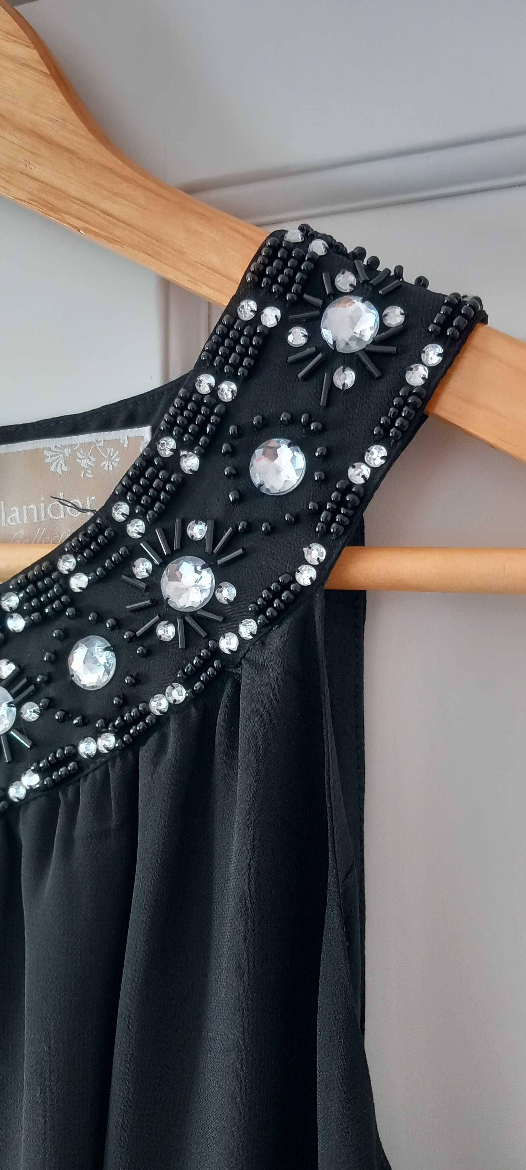 Vestido maxi com pedraria e missangas + cinto como novo Lanidor