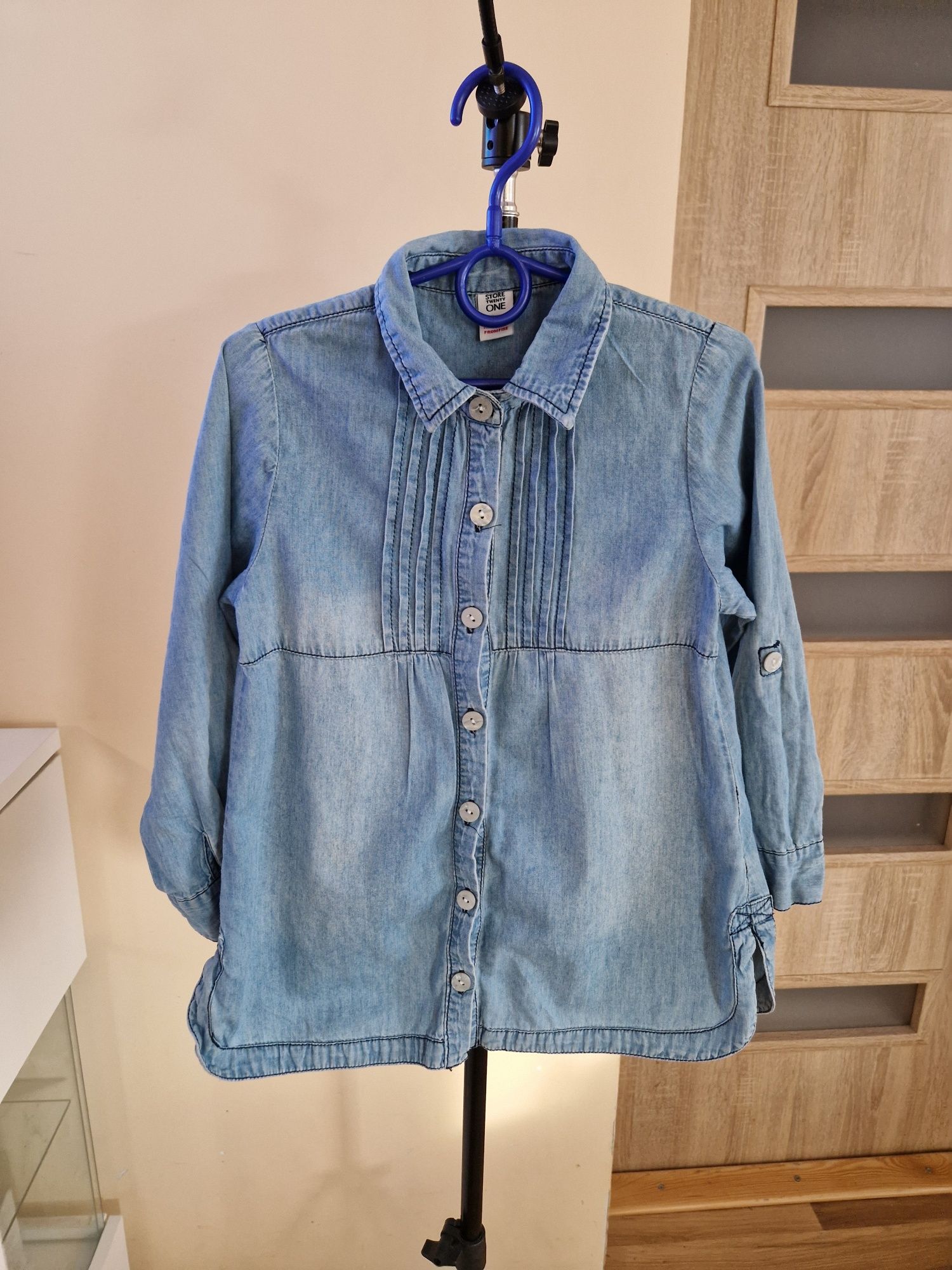 Koszula tunika jeansowa zapinana miękka Store Twenty One roz. 122