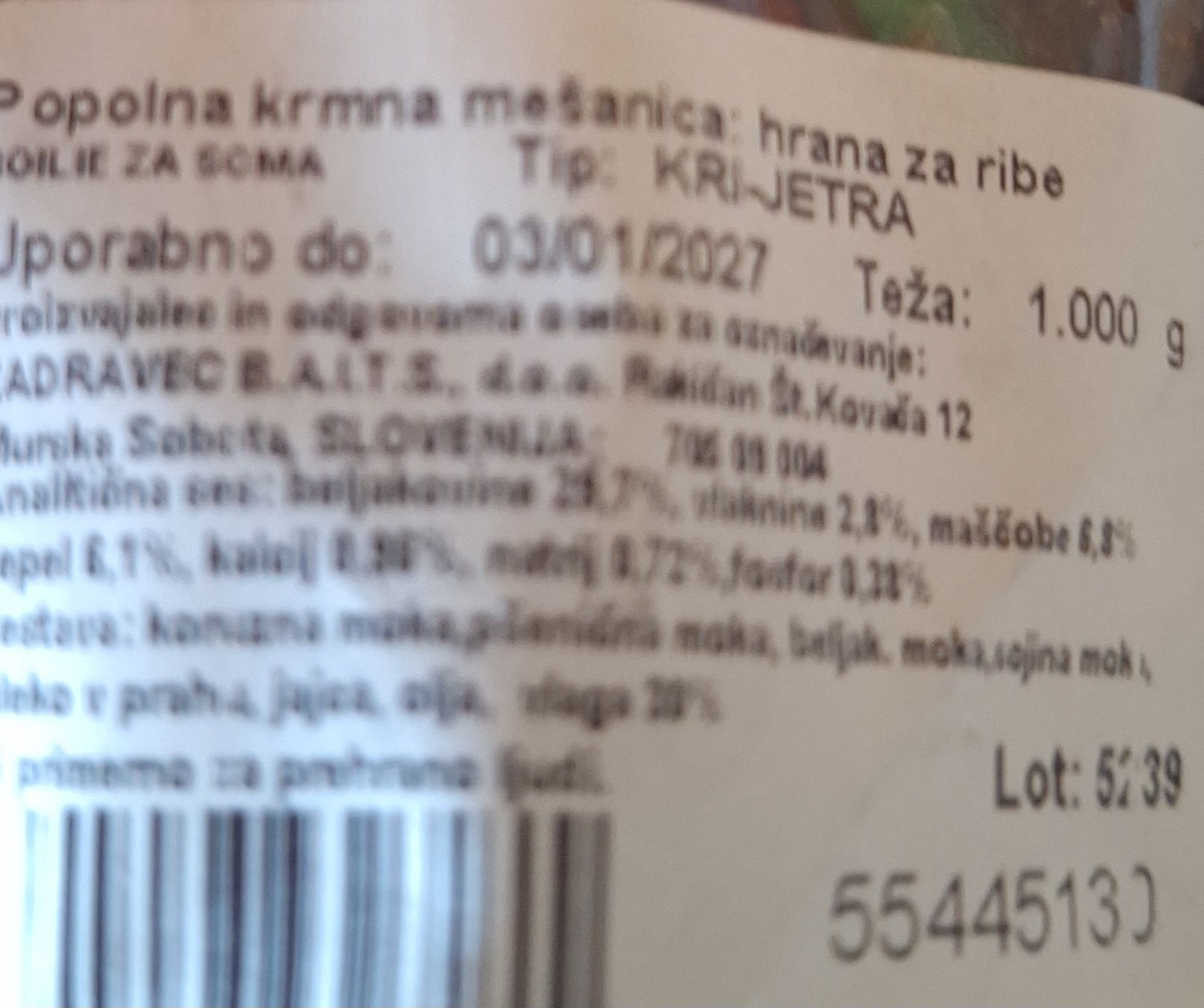 Kulki sumowe Zadravec Catfish Wątroba Krew  2x1kg Sum