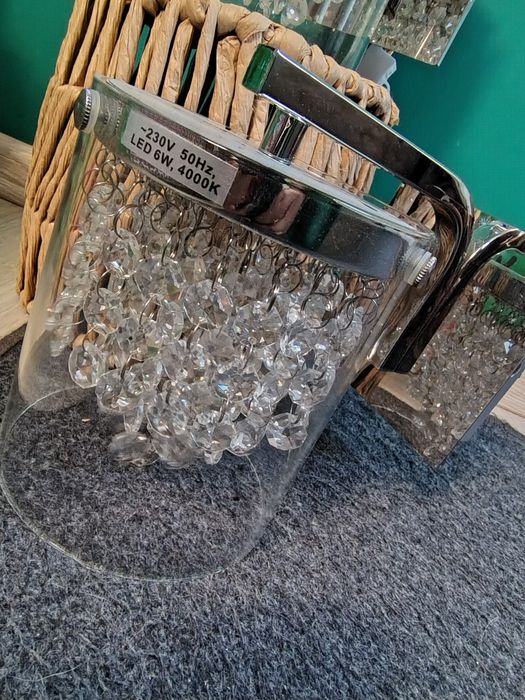 Dwa kinkiety ,lampa ścienna #diamenty #kryształy #glamoure