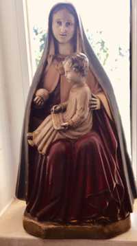 Nossa senhora Sant’Ana pintado à mão. Material gesso