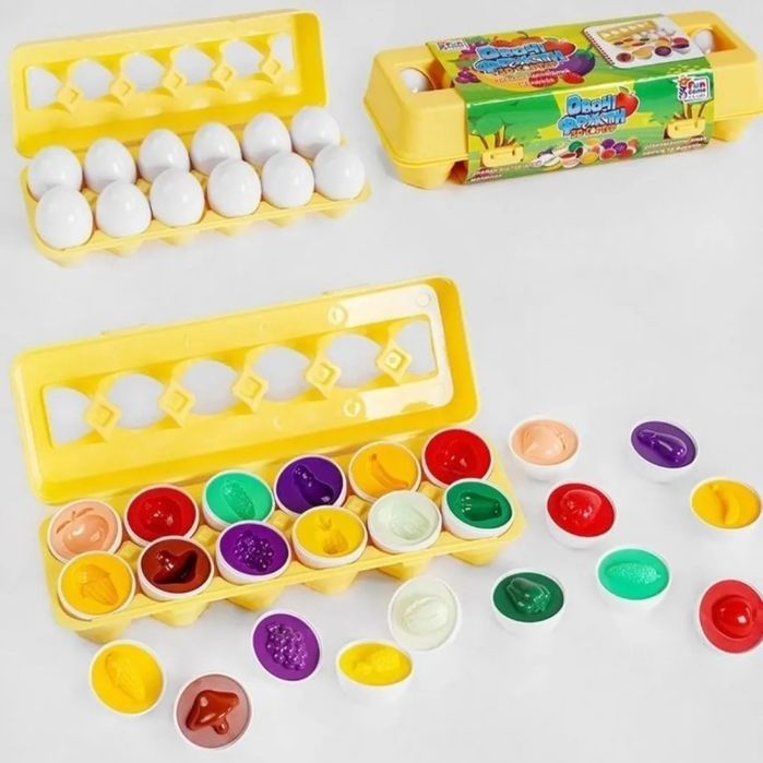 Яйца сортер, яйца логика, яйца Монтессори, 6/12 шт